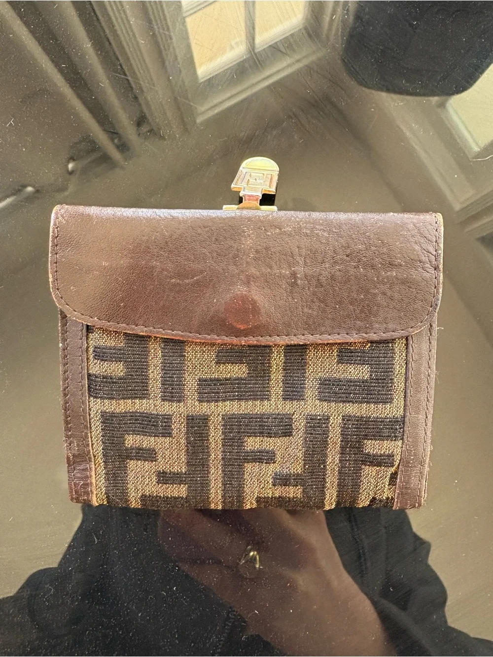 Fendi Vintage FF Zucca Bi Fold Wallet